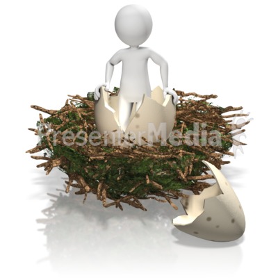 Figure Nest Egg Presentation clipart
