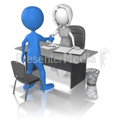 Woman Interview Hand Shake Presentation clipart
