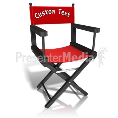 Custom Movie Directors Chair Presentation clipart