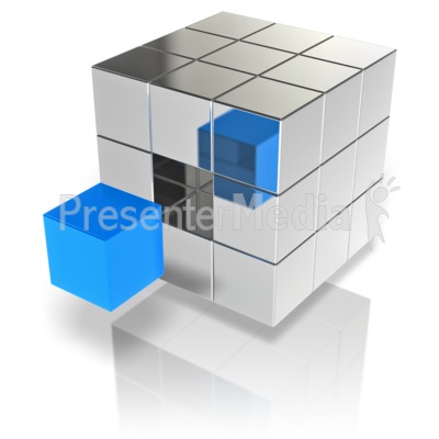 Cube Stand Out Presentation clipart