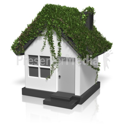 Ivy Covered House Presentation clipart