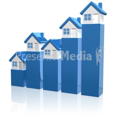 House Market Graph Presentation clipart