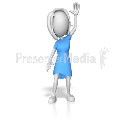 Woman Raising Hands Presentation clipart