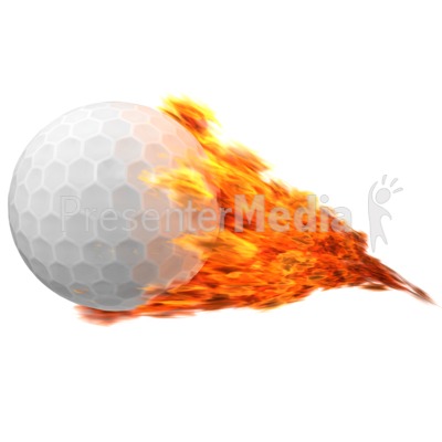 Golfball Flaming Presentation clipart
