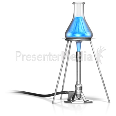 Bunsen Burner Heating Flask Presentation clipart