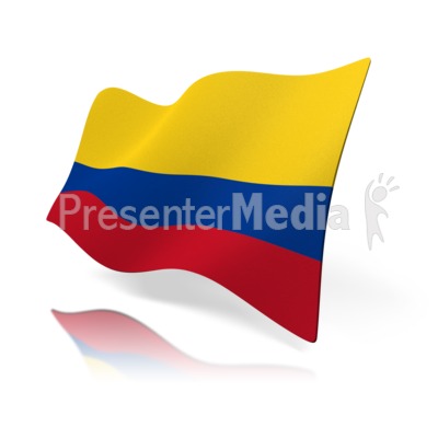 Colombia Flag Presentation clipart