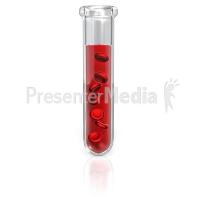 Test Tube Blood Cells Presentation clipart