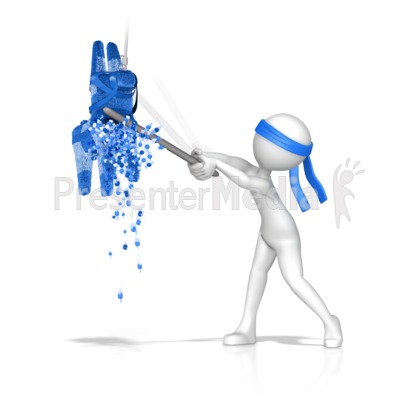 Figure Smack Pinata Presentation clipart