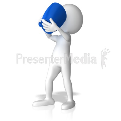 Drinking A Giant Cup Of Coffee Presentation clipart