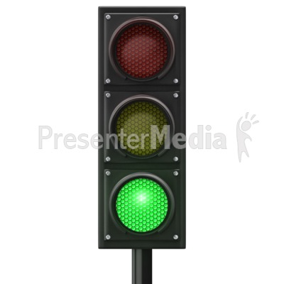 Traffic Light Green Front Presentation clipart