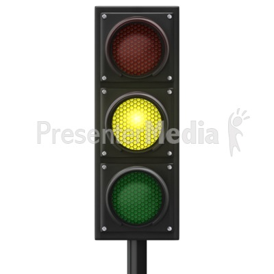 Traffic Light Yellow Front Presentation clipart