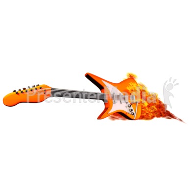 Guitar On Fire Presentation clipart