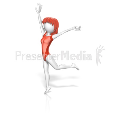 Stick Woman Gymnastics Presentation clipart