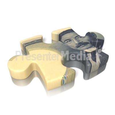Yen Puzzle Piece Presentation clipart