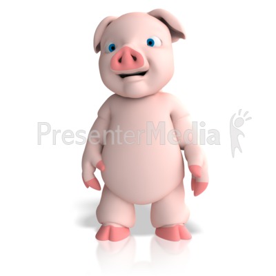 Pig Character Presentation clipart