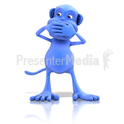 Monkey Speak No Evil Presentation clipart
