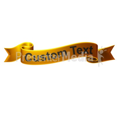 Golden Ribbon Presentation clipart