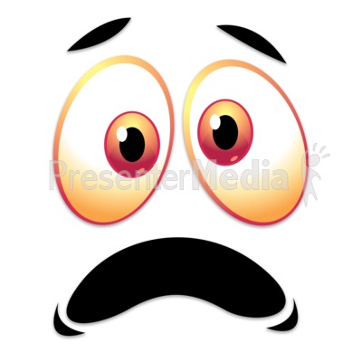 Crazy Scared Face Presentation clipart