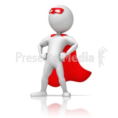 Masked Superhero Standing Strong Presentation clipart
