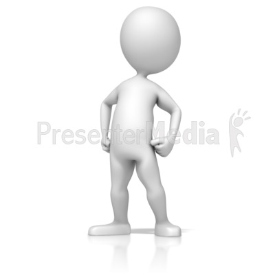 Figure Standing Proud Presentation clipart