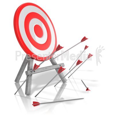 Arrows Missed Target Presentation clipart