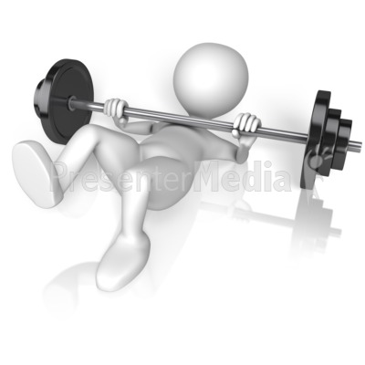 Stick Figure Crushed By Weights Presentation clipart
