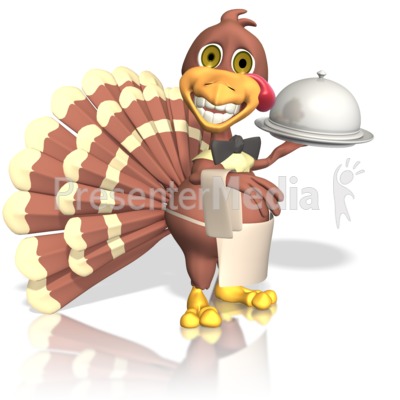 Turkey Waiter Presentation clipart