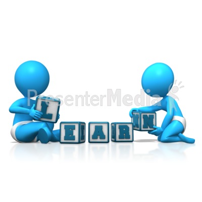 Babies With Blocks Spelling Learn Presentation clipart