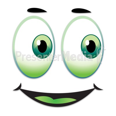 Happy Face Looking Over To Side Presentation clipart