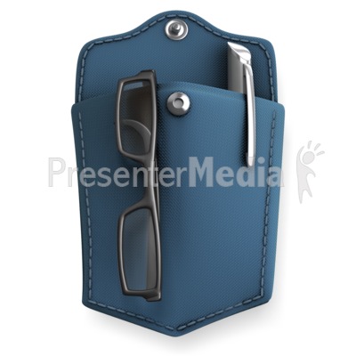 Pocket With Glasses And Pen Presentation clipart