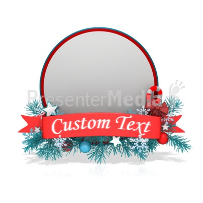 Festive Christmas Circle Banner Presentation clipart