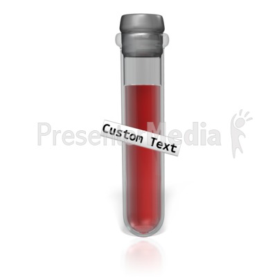 Custom Single Test Tube Presentation clipart