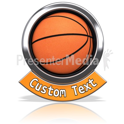 Basketball Chrome Banner Presentation clipart