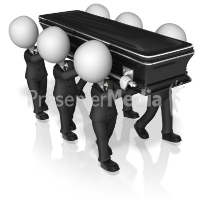 Figures Carrying Casket Presentation clipart