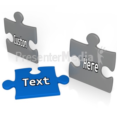 Custom Puzzle Piece Out Of Line Presentation clipart