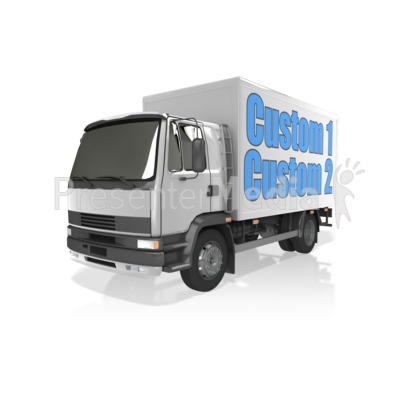 Custom Text Delivery Truck Presentation clipart