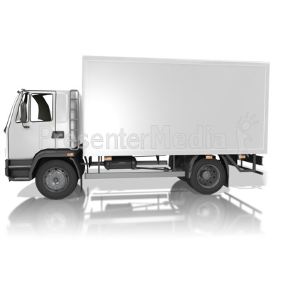 Blank Delivery Truck Presentation clipart