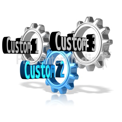 Three Custom Gears Presentation clipart