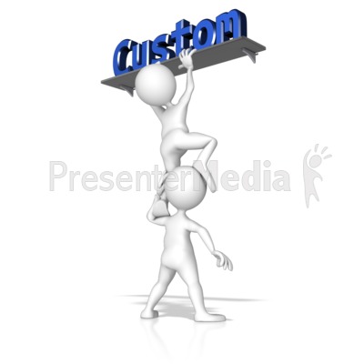 Figures Grabbing Text Off Shelf Presentation clipart