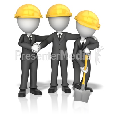 Business Figures Breaking Ground Presentation clipart