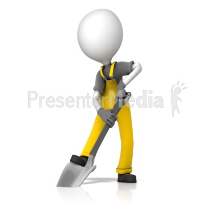 Construction Figure Shoveling Presentation clipart