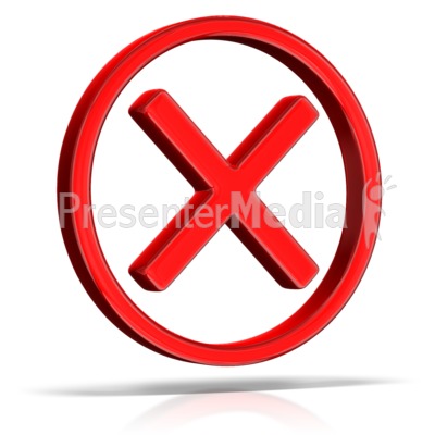 Cancel X Circle Presentation clipart