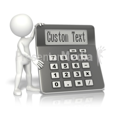 Stick Figure Custom Calculator Presentation clipart