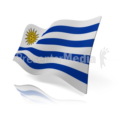 Uruguay Flag Presentation clipart