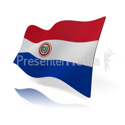 Paraguay Flag Presentation clipart