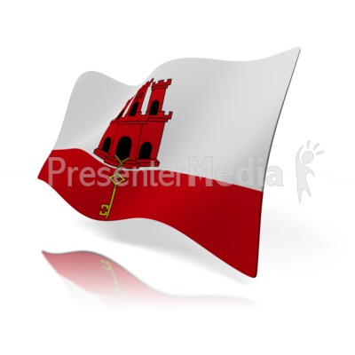 Gibraltar Flag Presentation clipart