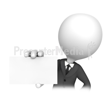 Business Man Blank Card Presentation clipart