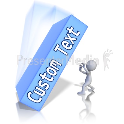 Figure Crushed By Custom Text Box Presentation clipart