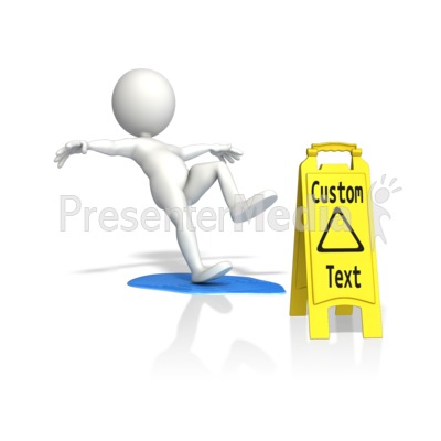Slip On Water Custom Sign Presentation clipart