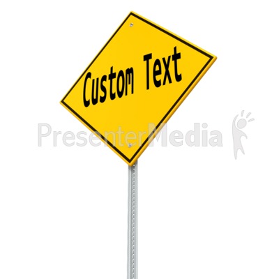 Angled Custom Street Sign Presentation clipart